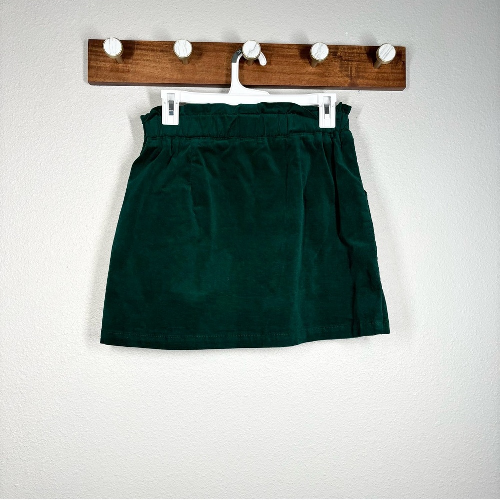 Copper Key Green Velvet Stretch Waist Skirt Size Small